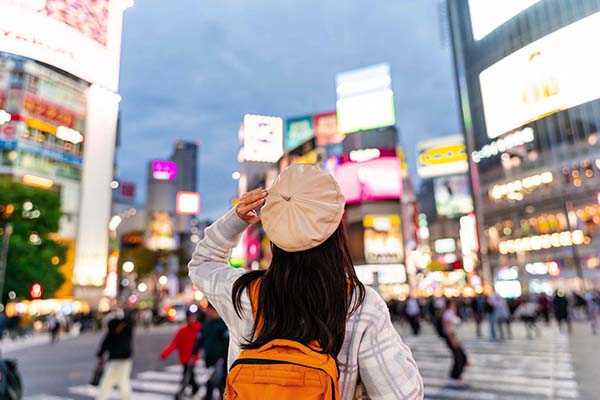 Shibuya Crossing the popular pedestrian scramble crossing